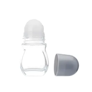 Bouteille de déodorant vide en verre Oem, bouteille de déodorant 50Ml, bouteille de parfum de luxe, bouteilles à roulettes pour enfants, vente en gros