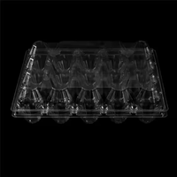 Boîte à oeufs à clapet en plastique transparent PET personnalisé Pet 20 plateau à oeufs jetable en plastique transparent PET plateau à oeufs jetable pour la maison et la cuisine ferme