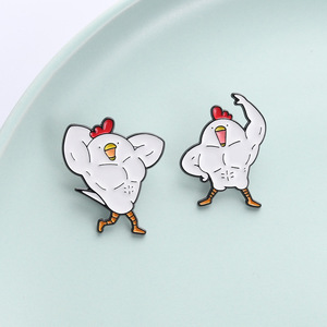 Broches en émail amusantes et humoristiques en forme <span class=keywords><strong>de</strong></span> coq musclé, <span class=keywords><strong>pour</strong></span> la gym et le fitness, <span class=keywords><strong>cadeau</strong></span> <span class=keywords><strong>pour</strong></span> les fans d'animaux et les amateurs <span class=keywords><strong>de</strong></span> fitness - Product Image 3