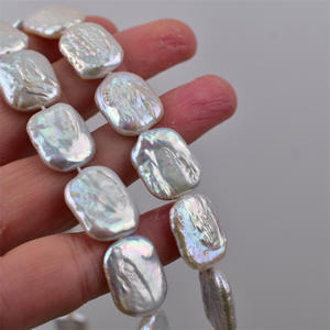 Bulk Spot Wholesale Baroque <b>Shaped</b> Rectangular <b>Blocks</b> Strong Natural Freshwater White Pearls for DIY Necklaces - Product Image 3