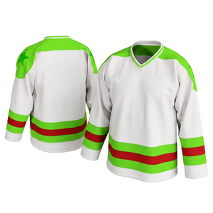 เสื้อฮอกกี้น้ำแข็งพรีเมียมสำหรับผู้ชายรุ่นใหม่ปี 2026 ชุดทีมแบบกำหนดเอง ระบายอากาศได้ดี ผลิตจากโพลีเอสเตอร์ 100% พิมพ์ลายดิจิทัล สีสันตัดกัน ชุดกีฬา - Product Image 1