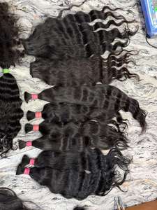 Cheveux humains ondulés en vrac, provenant d'un seul donneur, vierges non traités, texture naturelle, longueur longue, pour extensions, perruques et coiffure en salon - Product Image 3