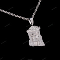 XingGuang Offre Spéciale Fine Jewelry Moissanite Pendentif Croix Jésus S925 Argent D VVS Diamant Moissanite Croix Pendentifs Pour Collier