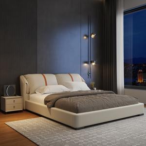 Meubles de <span class=keywords><strong>chambre</strong></span> à <span class=keywords><strong>coucher</strong></span> prix de gros personnalisé couleur gris design moderne cadre en bois lit souple pour adultes - Product Image 2