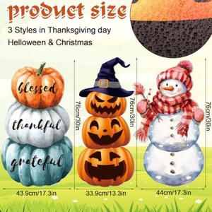 Piquet de signalisation extérieur en PP pour décoration de jardin, pour les fêtes de Thanksgiving, d'automne, d'Halloween et de Noël, et pour les événements extérieurs, avec découpe personnalisée - Product Image 3