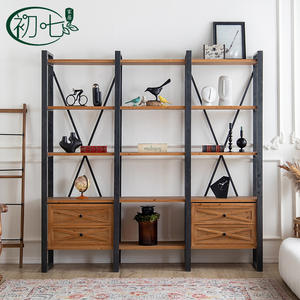 Estantería de Madera Maciza de Estilo Industrial The Seventh Day, Estante de Almacenamiento Independiente de 2 Metros para Estudio o Pub - Product Image 3