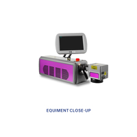 Machine de marquage laser à fibre volante série A9 20W 55W avec refroidissement par air intégré, codeur laser sans entretien, remplacement jet d'encre