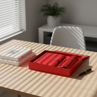 Carnet intelligent en cuir PU avec logo personnalisé, banque d'alimentation numérique IA, assistant quotidien, coffret cadeau d'affaires écologique