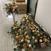 QSLH-CF140 Promotion Fleur Automnale Orange Centres de Table de Mariage Boules de Fleurs pour Table