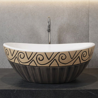 Lavabo de Sobremesa Rectangular/Cuadrado de Cerámica con Estampado Marfil, Sanitario Moderno para Baño/Hospital