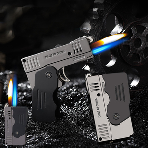 2025 nouvel article deux types de flamme jet rechargeable logo personnalisé aller pliant allume-cigare avec prix de gros - Product Image 4