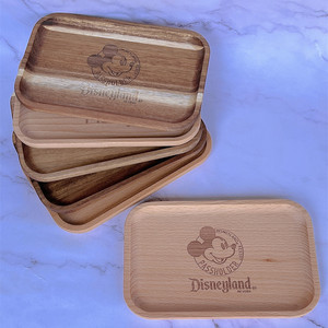 Bandeja Cuadrada de Madera de Haya de 18-18.9 cm, Color Sólido, Estilo Simple, Accesorio para Fotografía de Alimentos, Logotipo Personalizable, Regalo para Adultos - Product Image 1