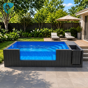 Piscine hors sol en fibre <span class=keywords><strong>de</strong></span> verre, piscine carrée hors sol, piscine conteneur et spa jacuzzi prêts à l'emploi - Product Image 6