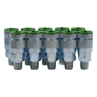 Outils matériels-Kit de connecteur mâle NPT vert de type A 10 pièces de style américain de 1/4 pouces, version personnalisée standard OEM