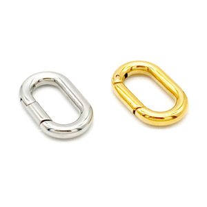 ตัวล็อคสปริงสแตนเลสขัดเงา รูปทรงวงรีหัวใจ |   ตัวเชื่อมสีทอง 18K PVD หรือสีเหล็ก สำหรับทำกระเป๋าเครื่องประดับ DIY - Product Image 4