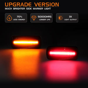 4 Luces de Señalización Laterales Delanteras y Traseras para Dodge RAM 2500HD 3500HD Doble Rueda 10-18 68042143AA, Lámparas Indicadoras LED Intermitentes - Product Image 2