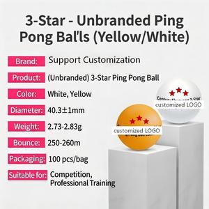 Pelotas de Tenis de Mesa de ABS Ecológicas, Duraderas, de 3 Estrellas y 40 mm, Personalizables, de Alta Calidad, Precio de Promoción de Fábrica al por Mayor - Product Image 4