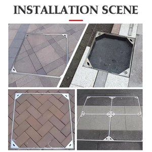 현대 사각 스테인레스 스틸 매입 맨홀 커버 그래픽 디자인 솔루션과 정원 맨홀 커버 - Product Image 3