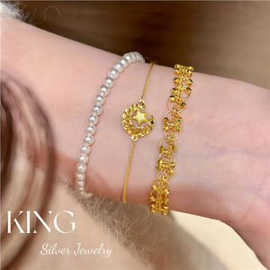 Ensemble de bijoux en argent King Silver, collier, boucles d'oreilles et bague, argent sterling 925, pour femmes, à porter tous les jours - Product Image 4