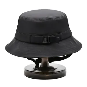 2024 New Design Black Recyclable Polyester Surfing Hat With Adjustable Strap