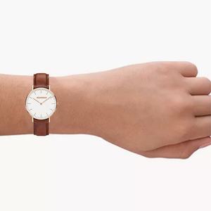 Reloj de Pulsera para Mujer, Estilo Minimalista, Caja de Acero, Correa de Cuero de 20 mm, Movimiento de Cuarzo Japonés, Analógico, 32 mm, Venta al Por Mayor de Fábrica - Product Image 5