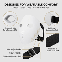 Masque LED en silicone 4D avec sangles de tête réglables, lumière multicolore, équipement de soin de la peau, fabricant
