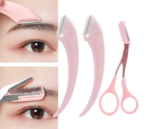Rasoio <span class=keywords><strong>per</strong></span> <span class=keywords><strong>Sopracciglia</strong></span> con Pettine, Forbici <span class=keywords><strong>per</strong></span> <span class=keywords><strong>Sopracciglia</strong></span>, Raschietto <span class=keywords><strong>per</strong></span> Rifinitura <span class=keywords><strong>Sopracciglia</strong></span> <span class=keywords><strong>per</strong></span> Donne - Product Image 2