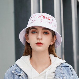 Thiết Kế Của Riêng Bạn Tùy Chỉnh In Ấn Hoa Brim 3D Thêu Logo Đồng Bằng Bông Trắng Xô Hat Bán Buôn - Product Image 6