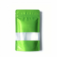Lot de 100 sacs anti-odeur refermables avec fenêtre mate, pochettes en aluminium autoportantes scellables pour l'emballage