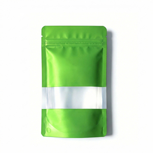 Lot de 100 sacs anti-odeur refermables avec fenêtre mate, pochettes en aluminium autoportantes scellables pour l'emballage - Product Image 5