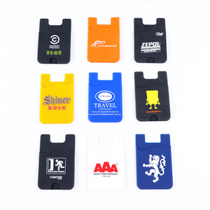 Portefeuille universel en silicone adhésif bon marché, porte-cartes en caoutchouc personnalisé, autocollant de poche pour téléphone portable, étui d'argent pour téléphone portable - Product Image 2