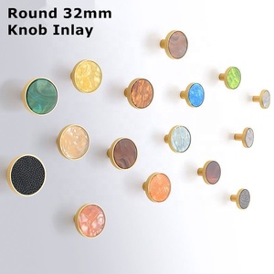 LDS36 Top Qualität Moderne Möbel Schrank Solide Messing Küche Schublade Marmor Shell Knob Für Schränke Tür - Product Image 1