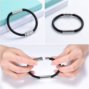 Bracelet cylindrique en cuir véritable pour cendres d'animaux de compagnie, urne funéraire, porte-cendres, bijou commémoratif <span class=keywords><strong>réglable</strong></span> pour chat et chien, personnalisable - Product Image 6