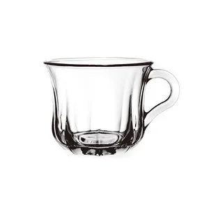Blinkmax Mugs Borosil Tea Cups Lead-free Clear Crystal Small Glass Europe Family 65ml 150ml 180ml 190ml Factory Free CLASSIC 1pc