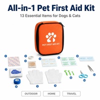 Trousse de premiers secours complète pour animaux de compagnie avec fournitures médicales essentielles pour chiens et chats, survie en plein air, urgence, vente en gros