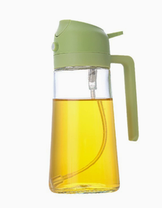 Distributeur et pulvérisateur d'huile d'olive en verre de 16oz 470ml au design moderne pour la cuisine et <span class=keywords><strong>le</strong></span> camping - Product Image 2
