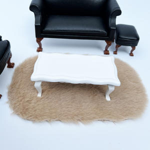 Nieuwe aanwinst poppenhuis miniatuur wollen deken tapijt plastic DIY speelgoed voor poppenhuis en <span class=keywords><strong>BJD</strong></span> poppen - Product Image 4