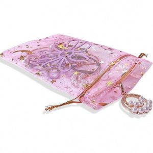 Christmas Organza <b>Gift</b> Bags Organza Bags Jewelry Candy Holiday Party Favor Bags With Drawstring for Christmas <b>Gift</b> and Candy - Product Image 2