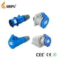 Connecteur électrique industriel standard CEE IP44 16A 2P+E 3 pôles 4 pôles 5 pôles fabriqué en Chine