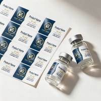 Étiquettes personnalisées en vinyle métallisé VS-339 (brillant/mat/or brossé) pour flacons de 3/10/30 ml, adhésif puissant, boîtes personnalisées assorties