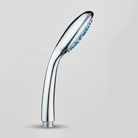 Pommeau de douche à main moderne et minimaliste en chrome, 1 mode, motif spiralé radial, installation facile pour salle de bain