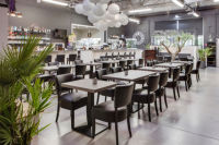Base de table ronde de restaurant en fonte commerciale Lifepursue