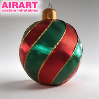 Ballon de Noël gonflable, décoration de plafond, sphère miroir gonflable pour fête de Noël/ornement de magasin/centre commercial, boule de Noël gonflable