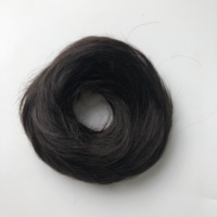 HQ 2025 Styles faciles cheveux humains femmes petits pains cheveux raides haute queue de cheval cheveux pièces Volume accessoires