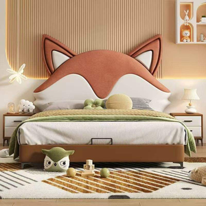 Lits pour enfants en forme d'animaux, design de dessin animé, <span class=keywords><strong>lit</strong></span> double pour <span class=keywords><strong>garçon</strong></span> et fille, <span class=keywords><strong>lit</strong></span> en cuir pour enfants, <span class=keywords><strong>lit</strong></span> pour enfants pas cher - Product Image 3