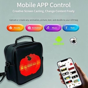 Bolso bandolera LED impermeable para exteriores, mochila con pantalla publicitaria móvil para exteriores, contenido editable, bolso de mano de gran capacidad - Product Image 1