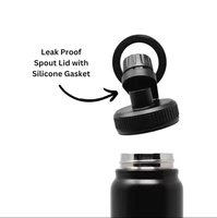 Botella de Viaje de Acero Inoxidable de 32 oz con Soporte Magnético para Teléfono, Botella de Agua Aislada al Vacío con Pajita, Envío Rápido EE. UU./UE