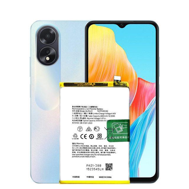 High-quality Battery Production Lithiumn Cell Phone Battery Factory Wholesale BLPA21 for OPPO A18
