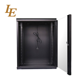 Armoire réseau murale 6RU 9RU de 19 pouces à emballage plat SKD, largeur 600 mm, porte frontale en verre trempé avec bordure perforée - Product Image 2