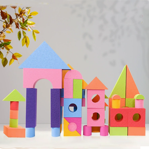 Blocs de construction en mousse souple Eva, 50 pièces, blocs de construction pour enfants de 3 à 4 ans, jouets de bureau pour la petite enfance, jouets pour <span class=keywords><strong>chambre</strong></span> d'enfant - Product Image 3